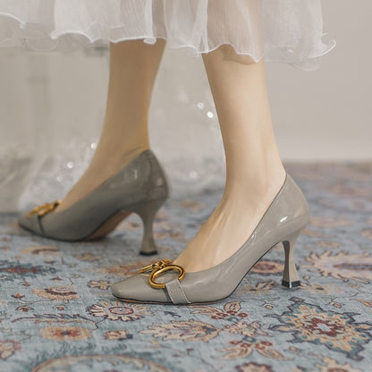 Tacones de corte bajo estilo moderno – Nuevo