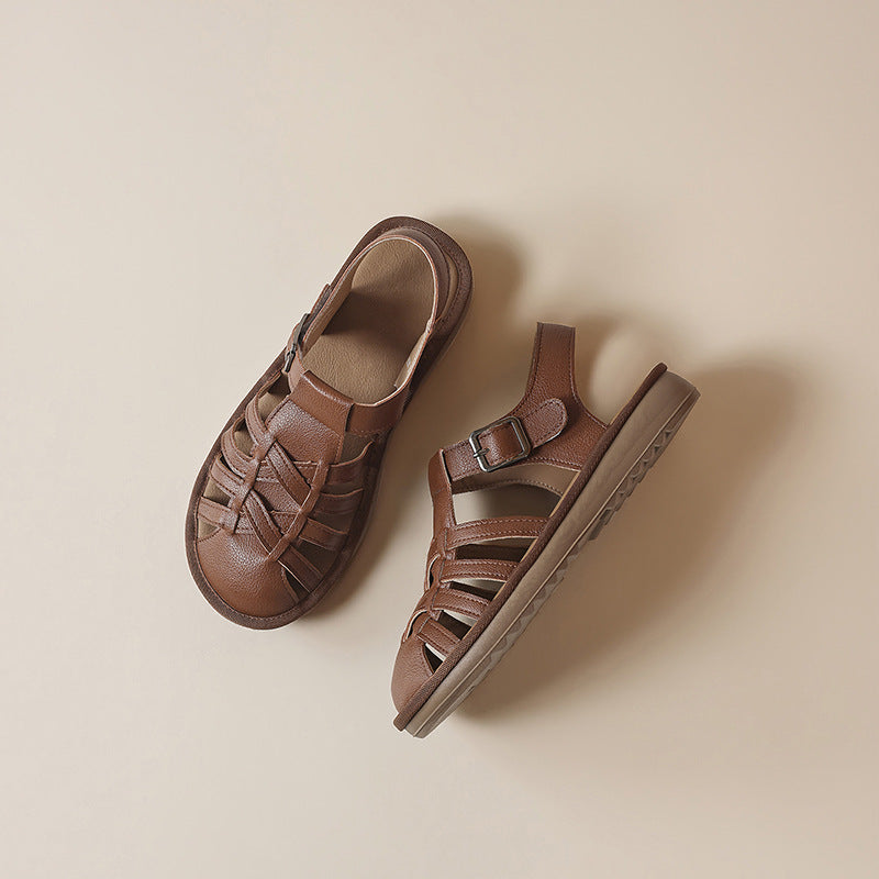 Sandalias gladiador – piel genuina suave