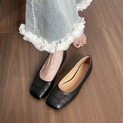 Zapatos casuales de piel sencillos y versátiles