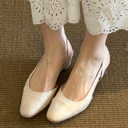 Sandalias de tacón de cuña con diseño combinado y estilo retro