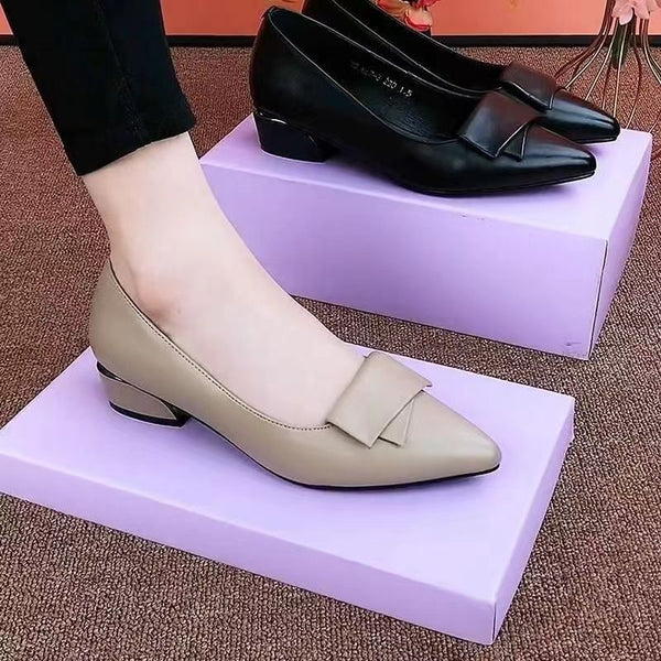 Zapatos de mujer de tacón bajo de moda.