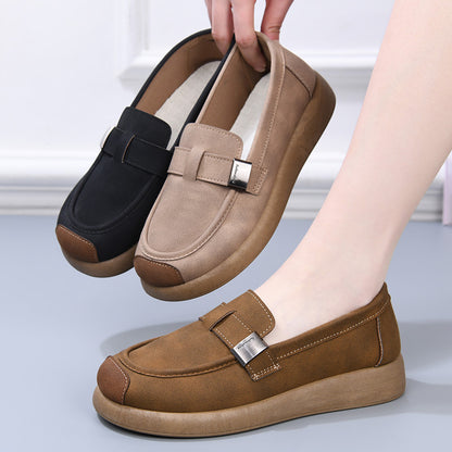 Zapatos tipo Birkenstock de piel de ante con suela suave