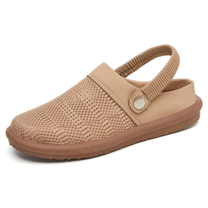 Tenis casuales de malla con punta redonda