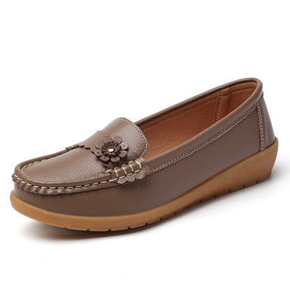 Zapatos casuales mocasines con flores