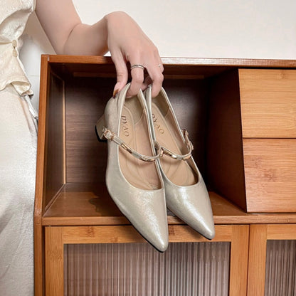 Tacones de tacón grueso con amortiguación y protección para los dedos