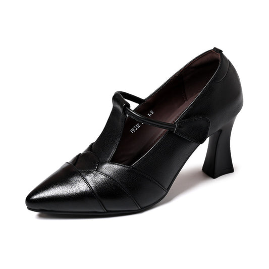 Zapatos de tacón punta fina nuevos, diseño cómodo