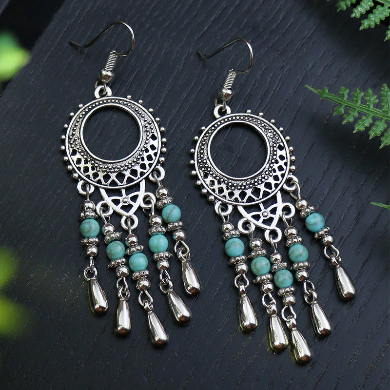 Área de beneficios mensuales：Pendientes Boho Turquesa – 13 Estilos