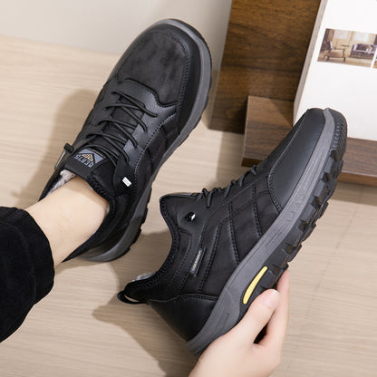 Zapatos antideslizantes de hombre de alta gama- forrados con pelo de conejo