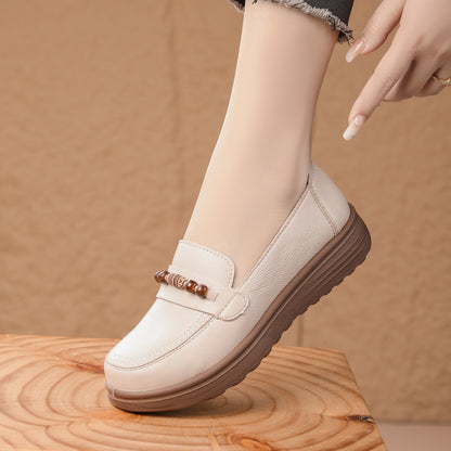 Mocasines de piel suave tipo slip-on
