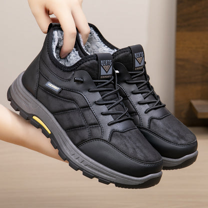 Zapatos antideslizantes de hombre de alta gama- forrados con pelo de conejo