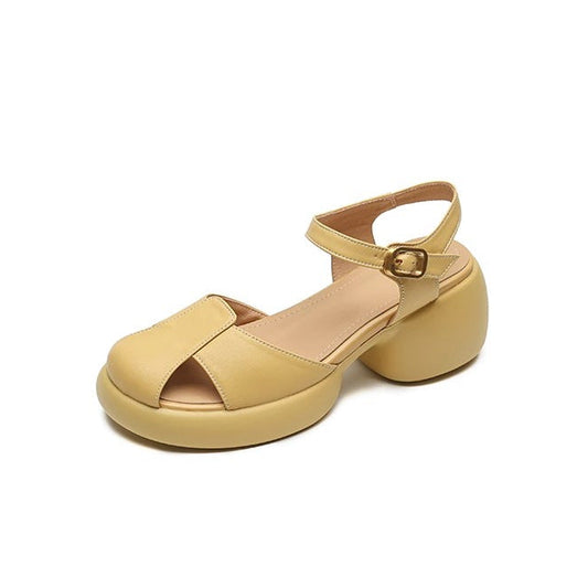 Sandalias de plataforma con tacón grueso que aumentan la altura