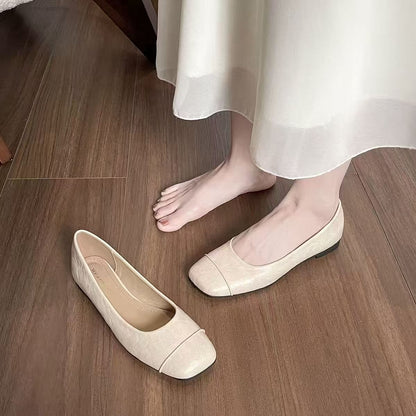 Zapatos casuales de piel sencillos y versátiles