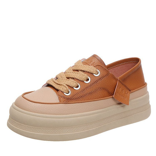 Zapatos casuales de cuero con suela de plataforma de gran venta