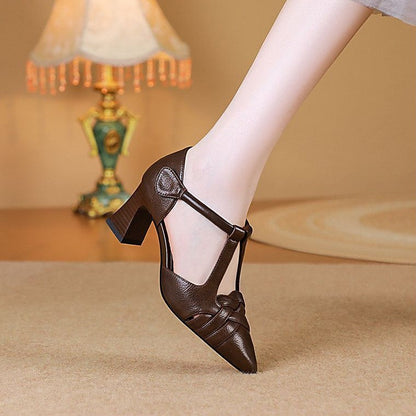 Zapatos de tacón punta fina nuevos, diseño cómodo