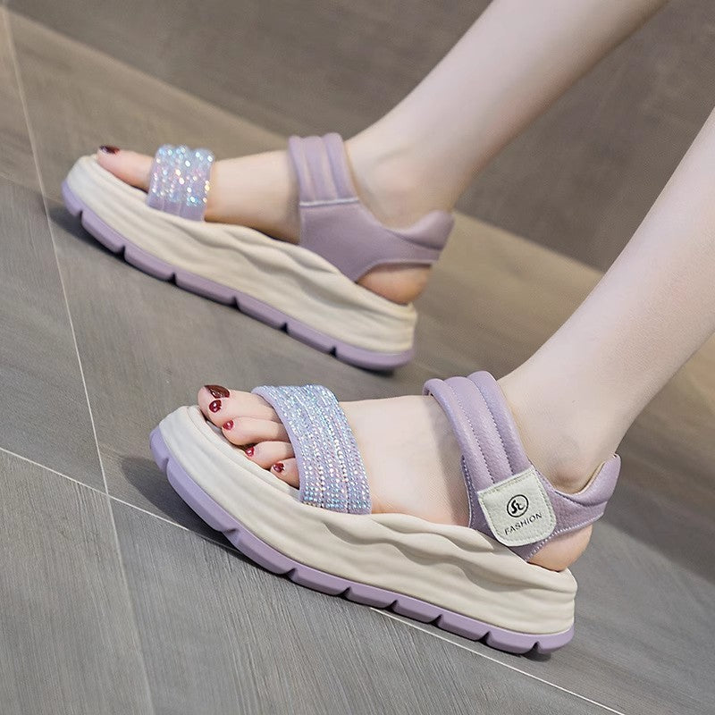 Sandalias casuales deportivas con plataforma