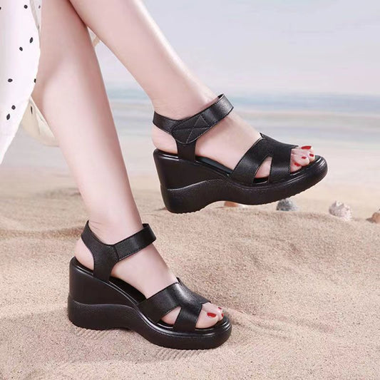 Nuevas sandalias de cuña de suela gruesa