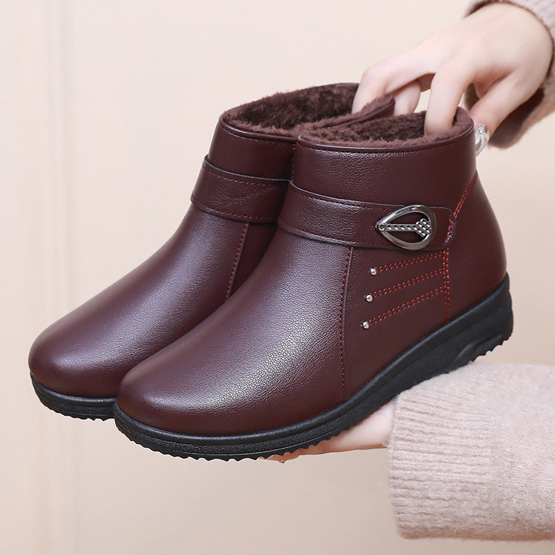 Botas de piel auténtica con forro polar