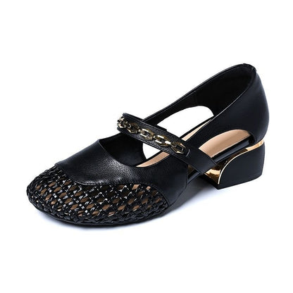 Zapatos casuales de piel con diseño calado