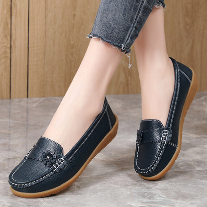 Zapatos casuales mocasines con flores