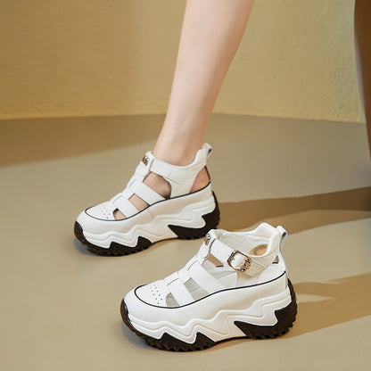 Sandalias deportivas de plataforma con tacón alto