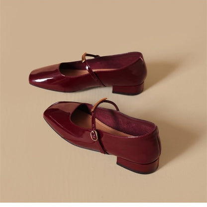Zapatos Mary Jane de cabeza redonda para mujer