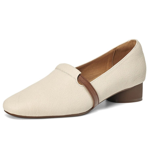 Zapatos bicolor de piel suave