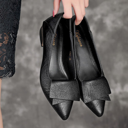 Zapatos de Tacón con Moño Elegante
