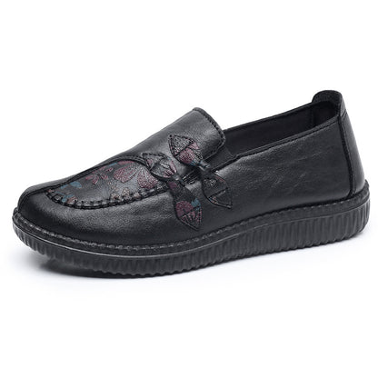 Zapatos de mujer antideslizantes de cuero genuino