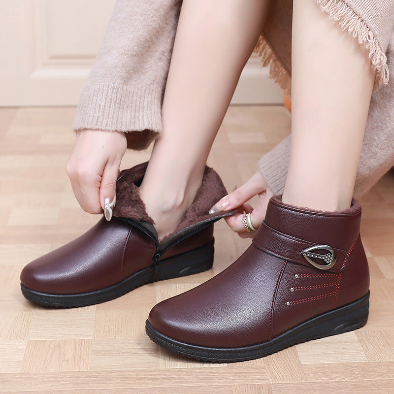 Botas de piel auténtica con forro polar