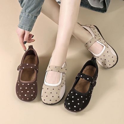 Zapatos casuales con estampado de lunares- suela suave y antideslizante