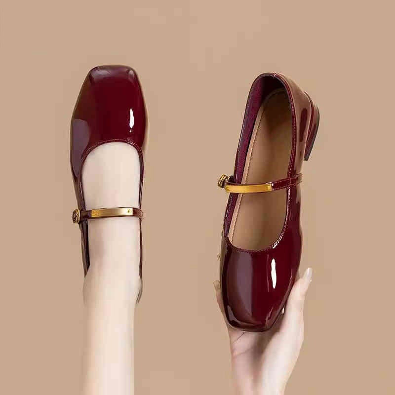 Zapatos Mary Jane de cabeza redonda para mujer