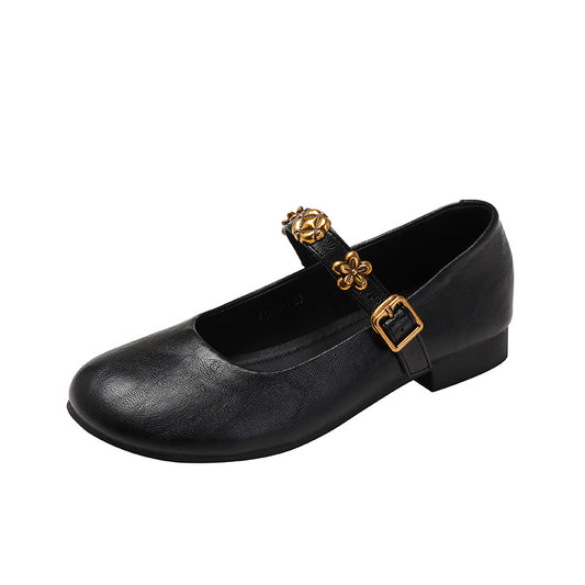 Zapatos Mary Jane de piel en rojo – nuevo modelo