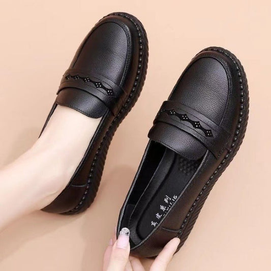 Zapatos de suela blanda de cuero genuino