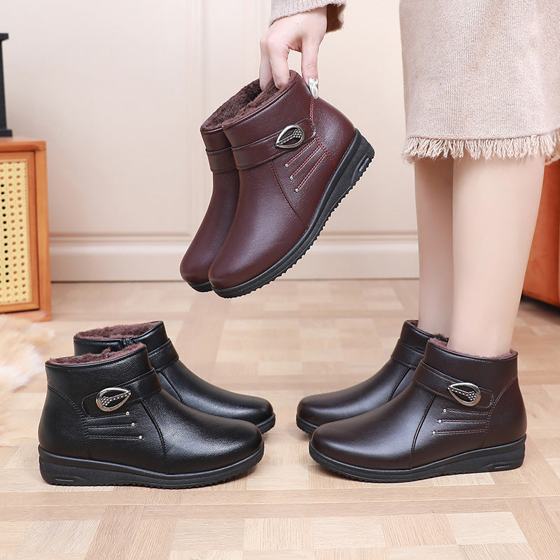 Botas de piel auténtica con forro polar