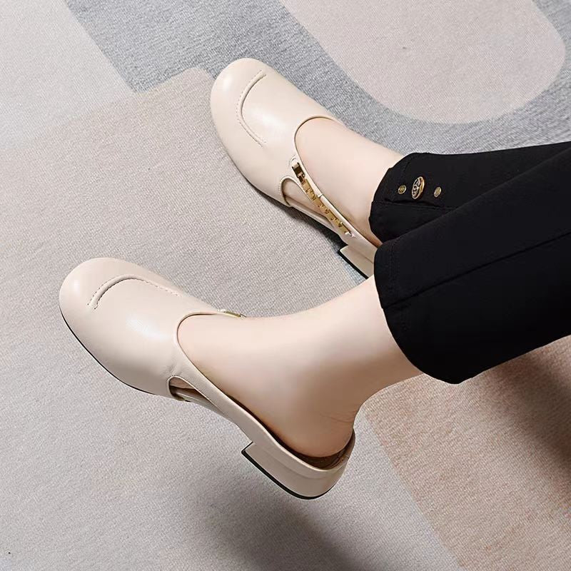 Zapatos punta redonda – piel suave