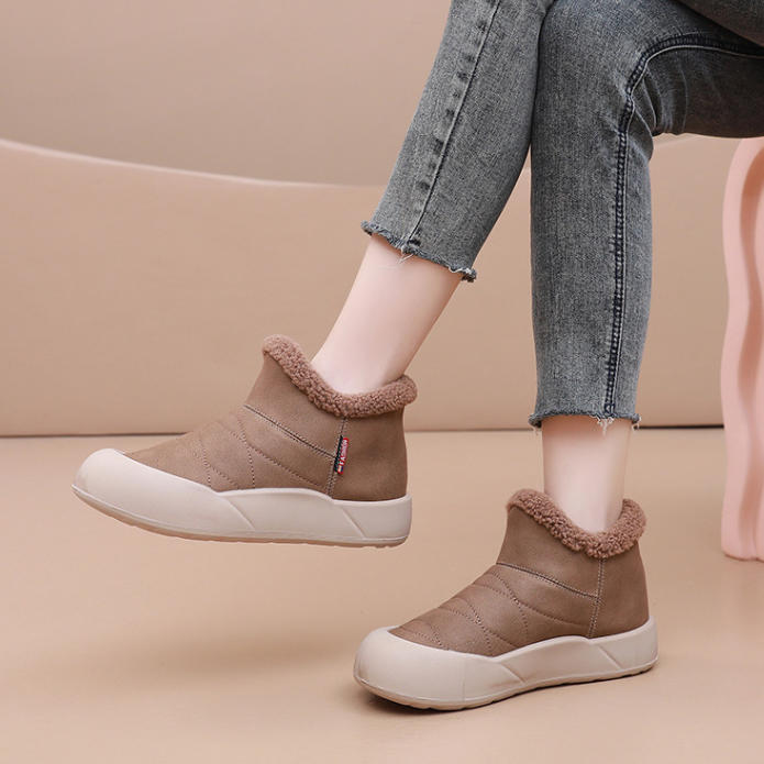 Botas acolchadas antideslizantes sin cordones