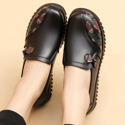 Mocasines piel suave suela gruesa
