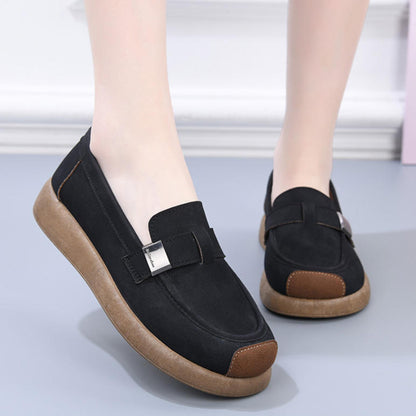 Zapatos tipo Birkenstock de piel de ante con suela suave