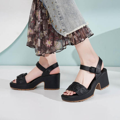 Sandalias de plataforma con velcro