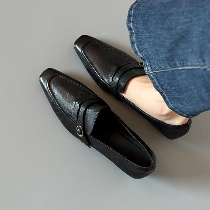Zapatos de piel genuina estilo retro – versátiles y combinan con todo