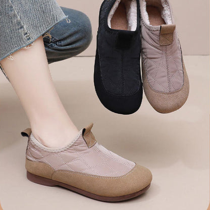 Zapatos de algodón sin cordones con suela blanda