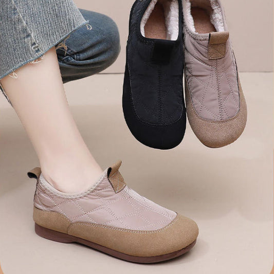 Zapatos de algodón sin cordones con suela blanda