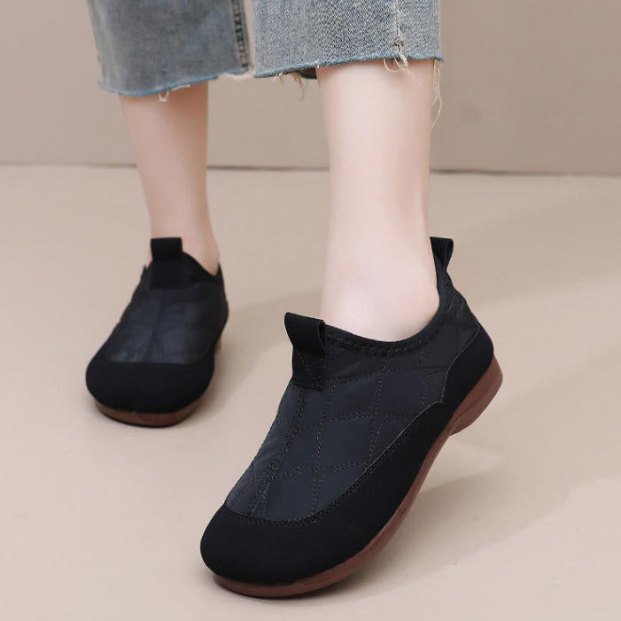 Zapatos de algodón sin cordones con suela blanda