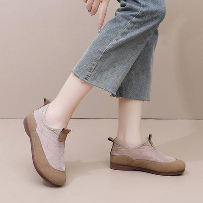 Zapatos de algodón sin cordones con suela blanda